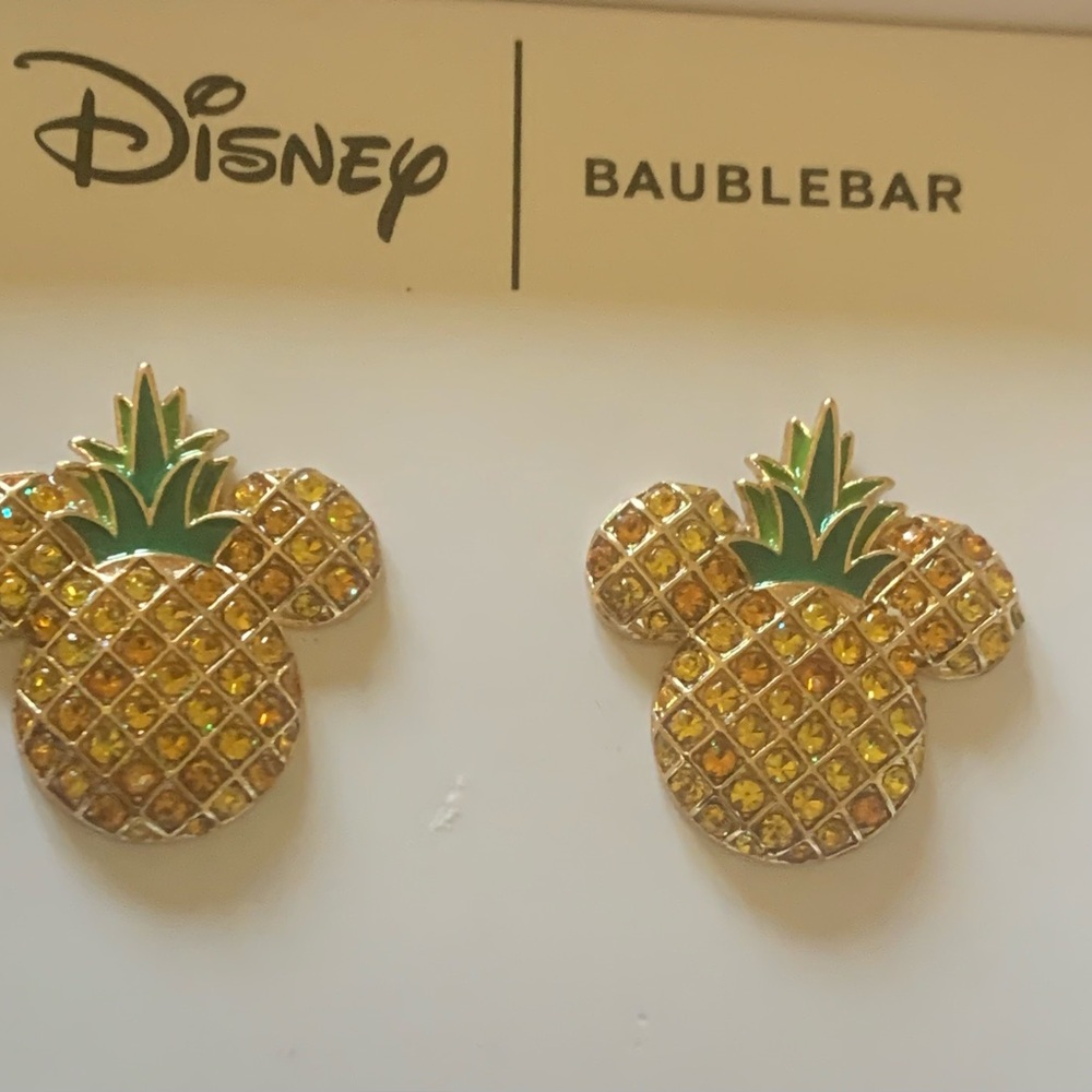 Disney BaubleBar Pineapple Earrings - Picture 4 of 6